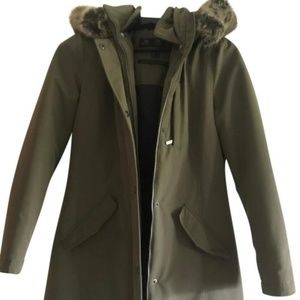 Barbour Olive Epler Faux Fur Trim Waterproof Parka